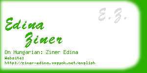 edina ziner business card